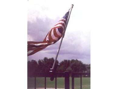 6' Rail Mount Flagpole
