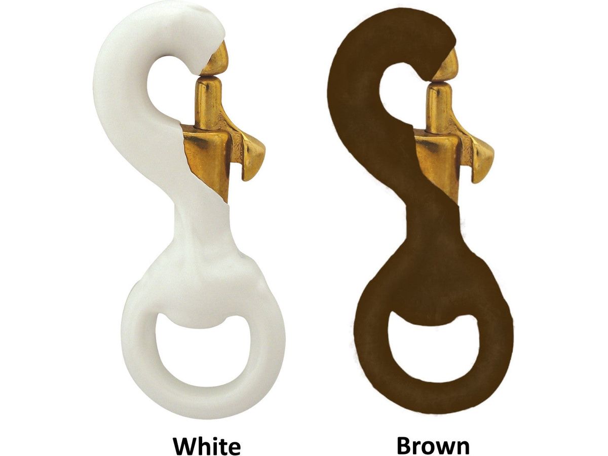 3" Rubber Coated Brass Swivel Snap Hook