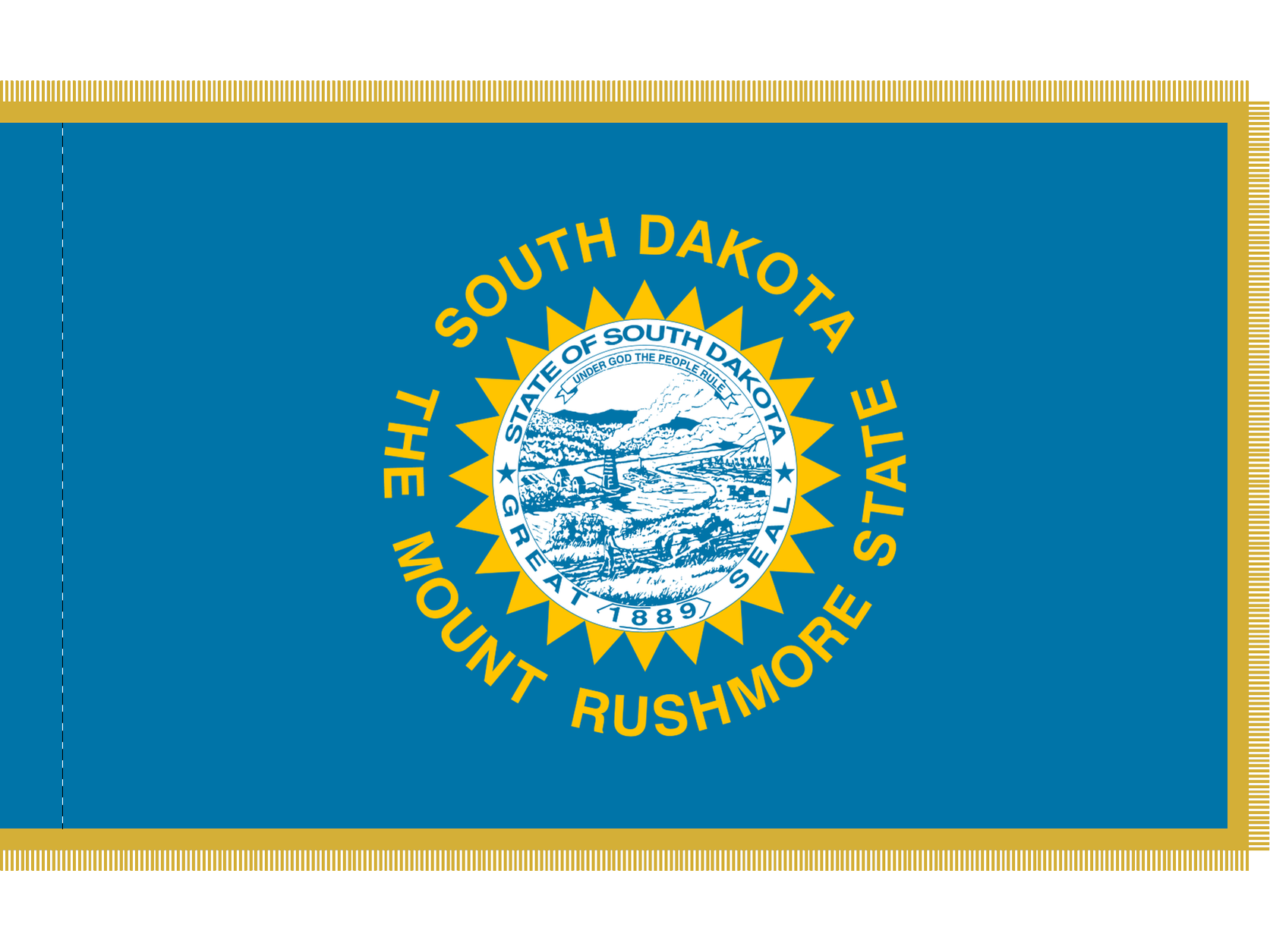 South Dakota Flag for Indoor Use