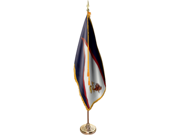 Samoa Indoor Presentation Flagpole Set - Oak Pole