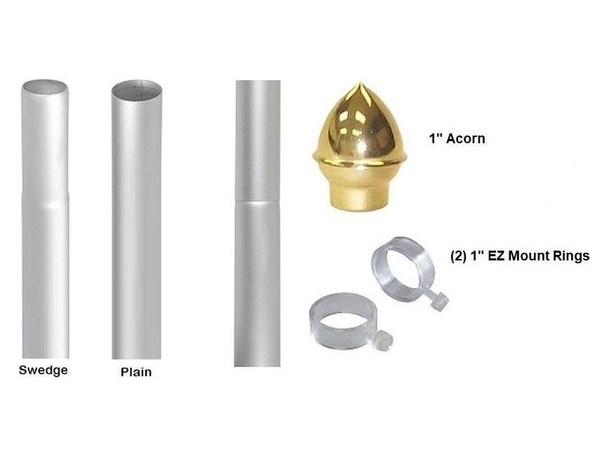 Aluminum Sectional Flagpoles - 1" Diameter