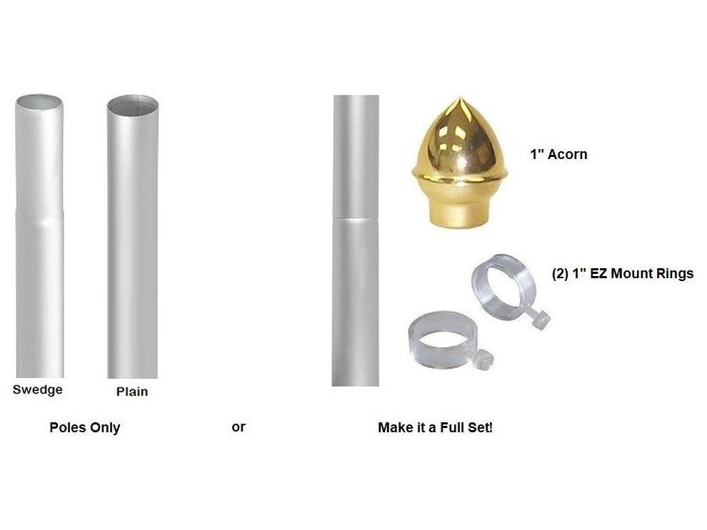 Aluminum Sectional Flagpoles - 1" Diameter