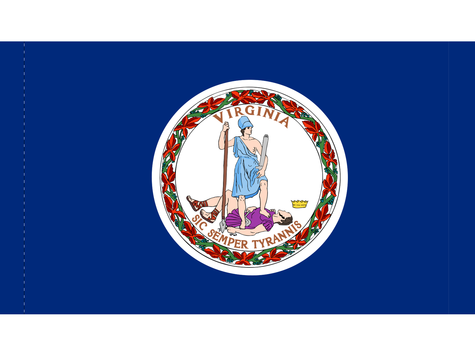 Virginia Flag for Indoor Use