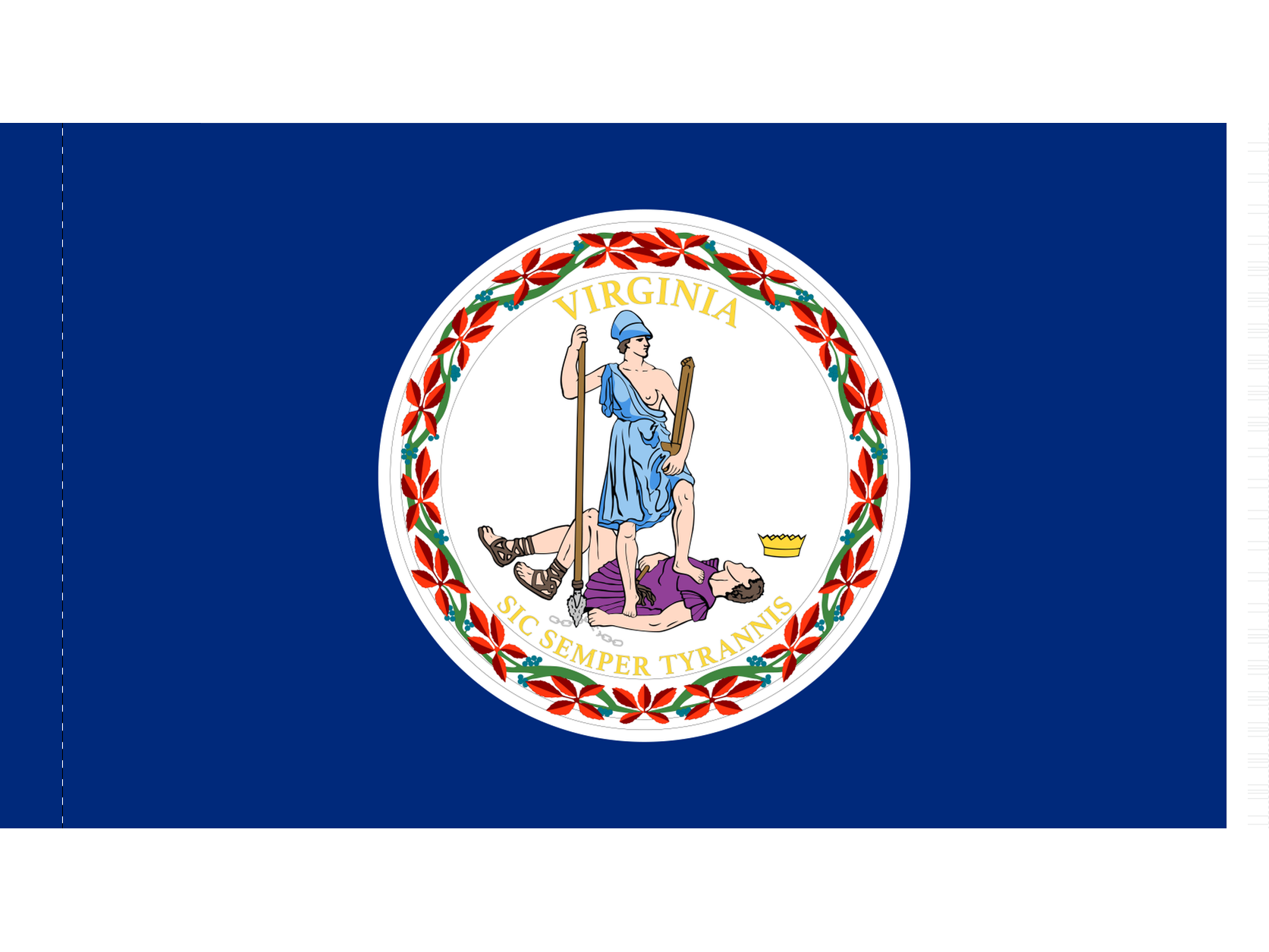 Virginia Flag for Indoor Use