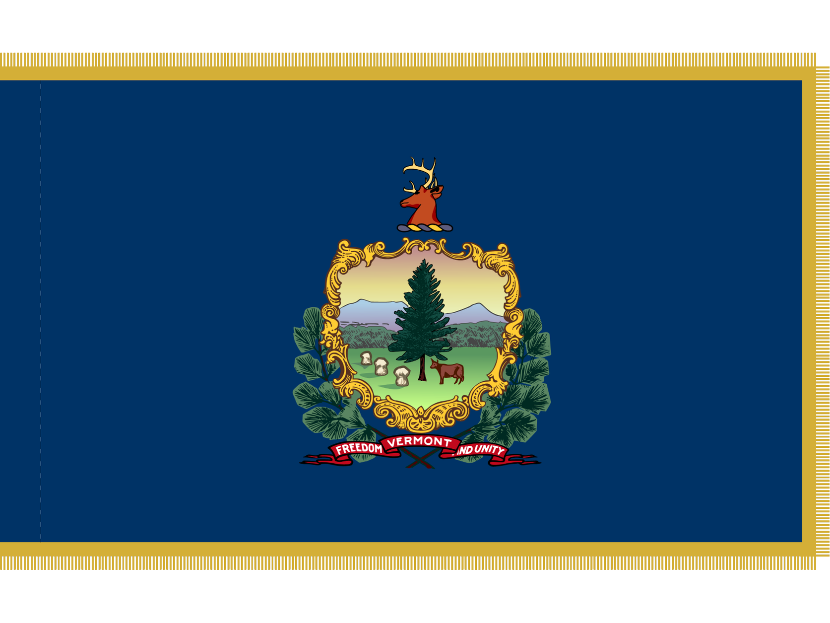 Vermont Flag for Indoor Use