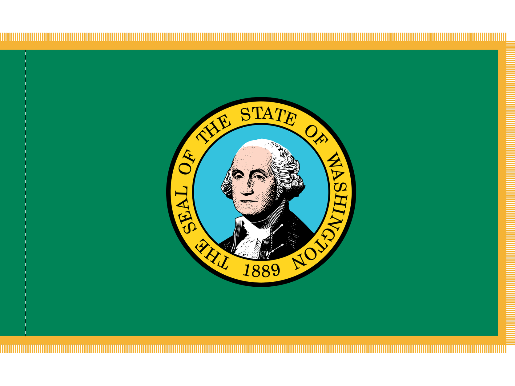 Washington Flag for Indoor Use