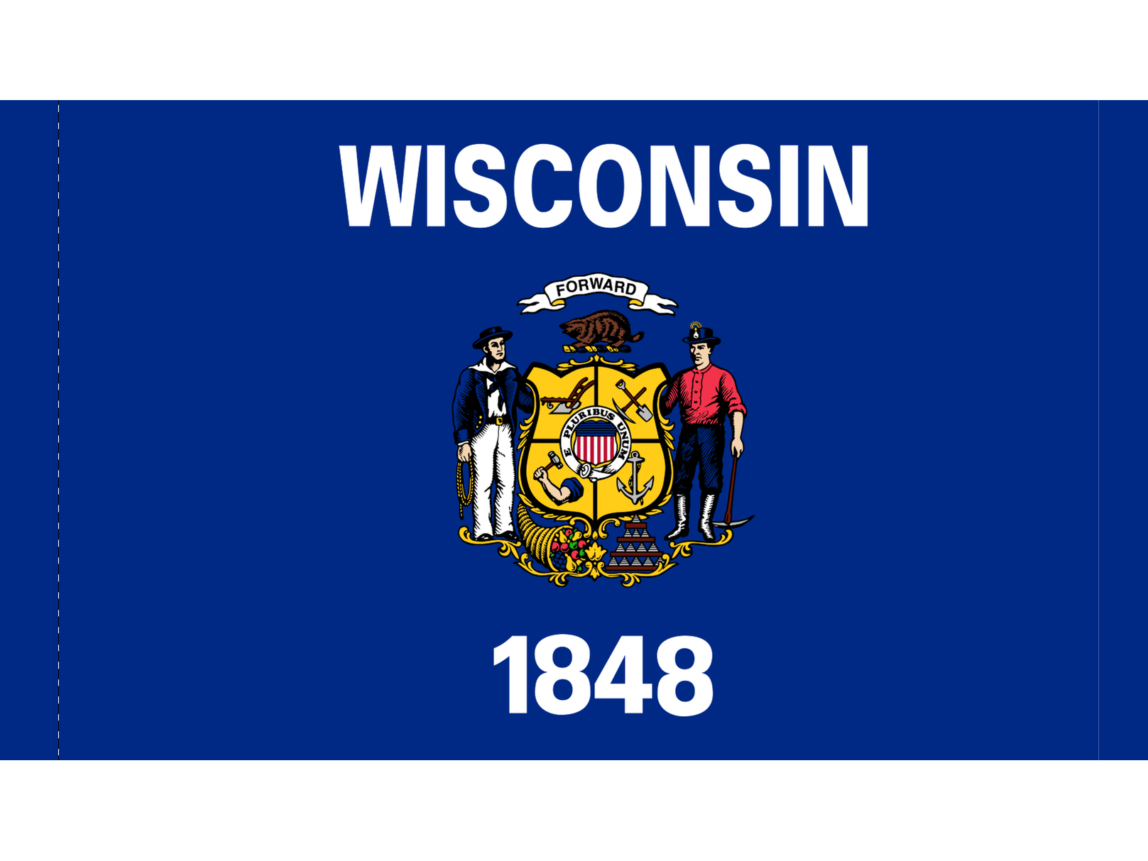 Wisconsin Flag for Indoor Use