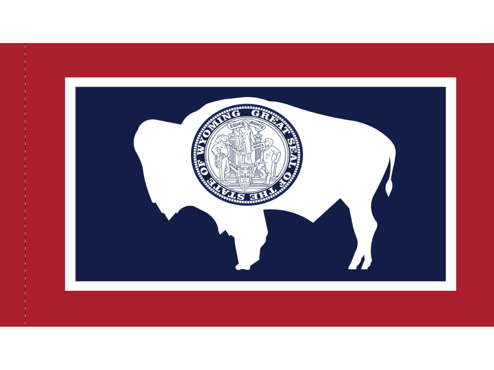 Wyoming Flag for Indoor Use