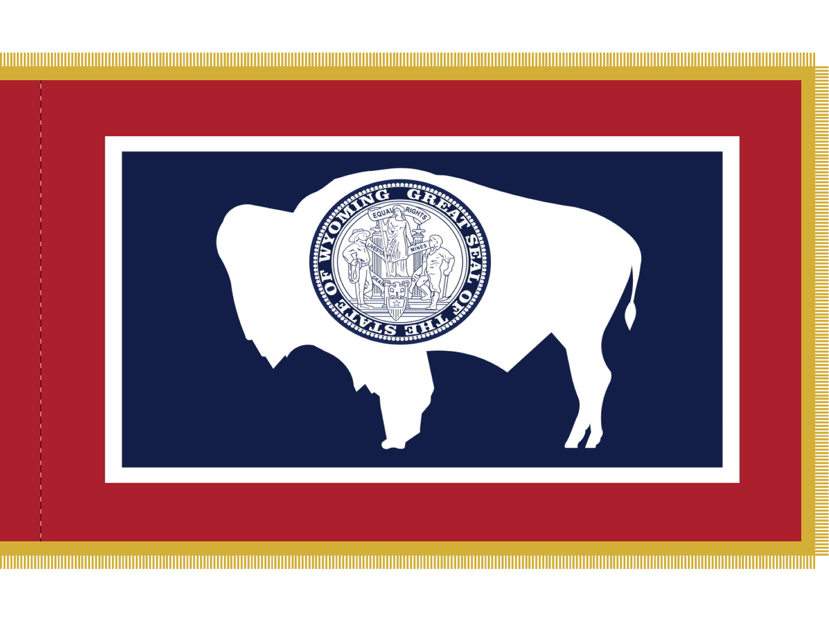 Wyoming Flag for Indoor Use