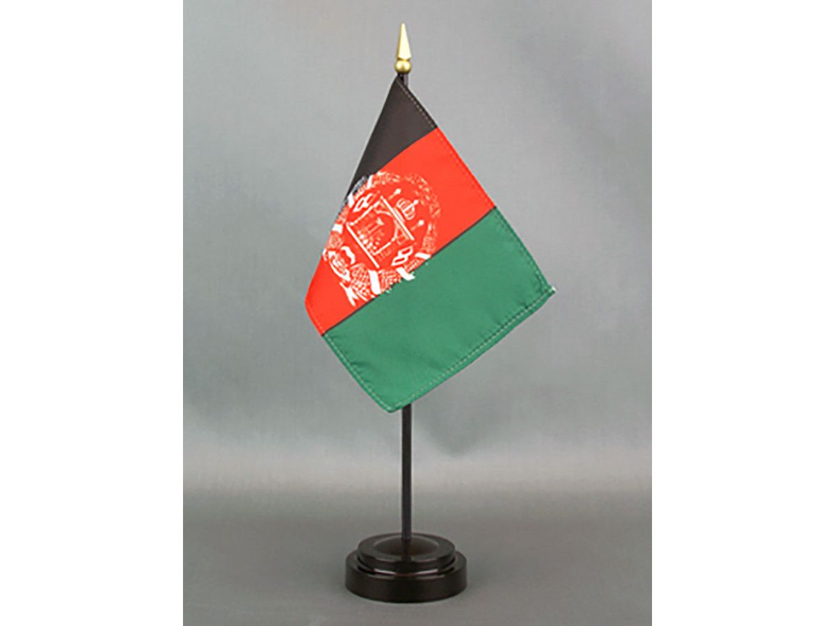 Afghanistan 4" x 6" Stick Flag - 12 Pack