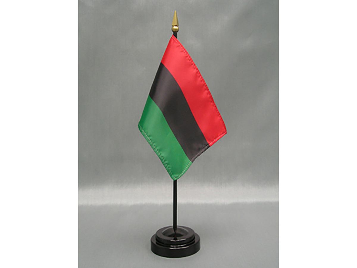 Afro-American 4" x 6" Stick Flag - 12 Pack
