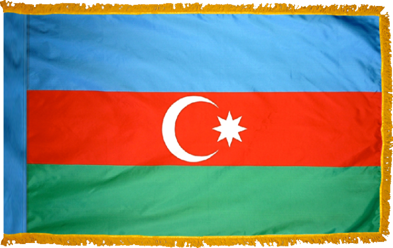 Azerbaijan Flag for Indoor Use