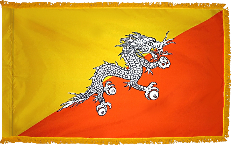 Bhutan Flag for Indoor Use
