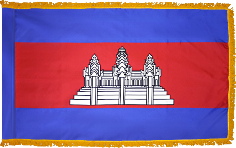 Cambodia Flag for Indoor Use