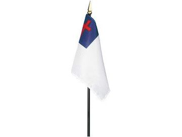 4" x 6" Christian Stick Flag