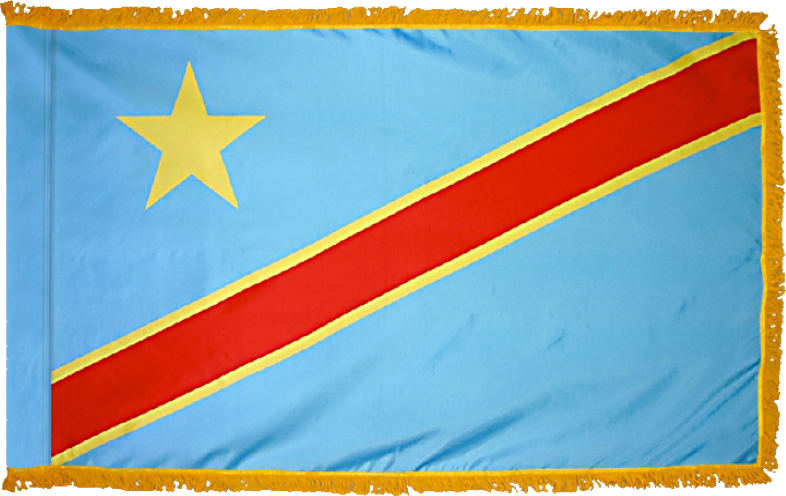 Congo Democratic Republic Flag for Indoor Use