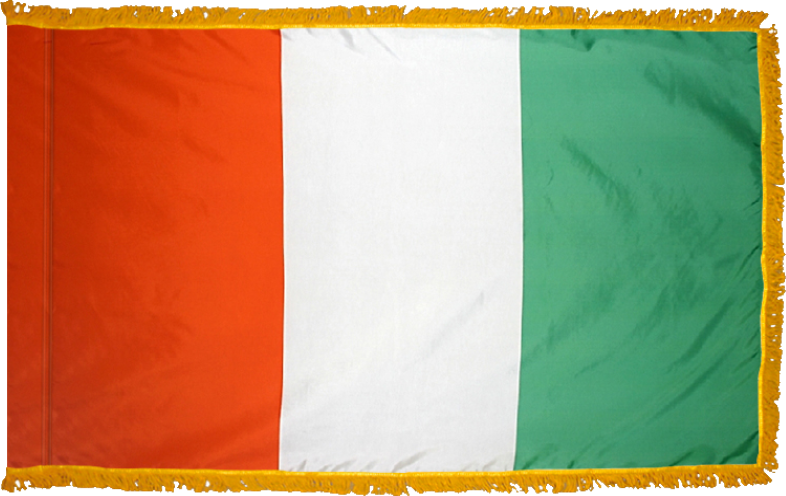 Cote D'Ivoire Flag for Indoor Use