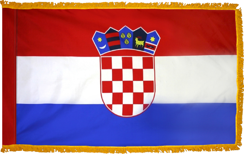 Croatia Flag for Indoor Use
