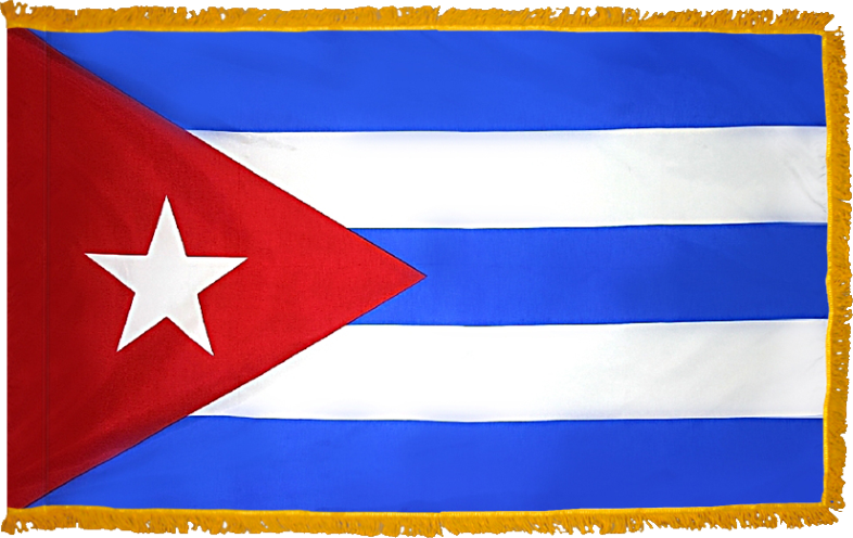 Cuba Flag for Indoor Use