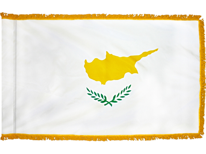 Cyprus Indoor Presentation Flagpole Set - 11' Gold Pole