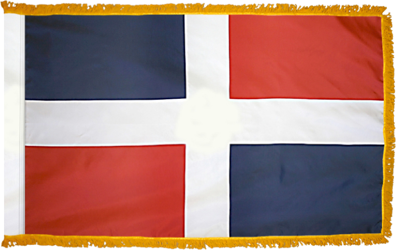 Dominican Republic (No Seal) Flag for Indoor Use