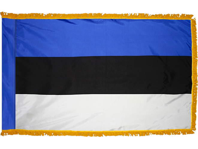 Estonia Indoor Presentation Flagpole Set - 11' Gold Pole