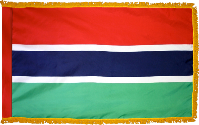 Gambia Flag for Indoor Use