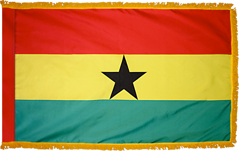 Ghana Flag for Indoor Use