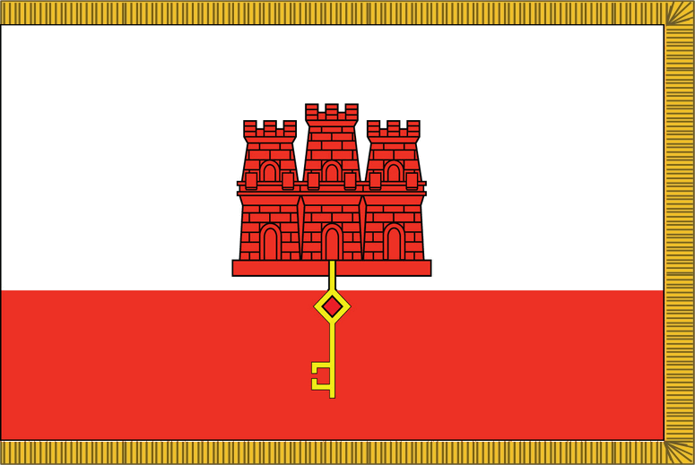 Gibraltar Flag for Indoor Use