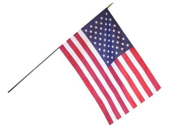 16"x24" American Stick Flag for a Classroom