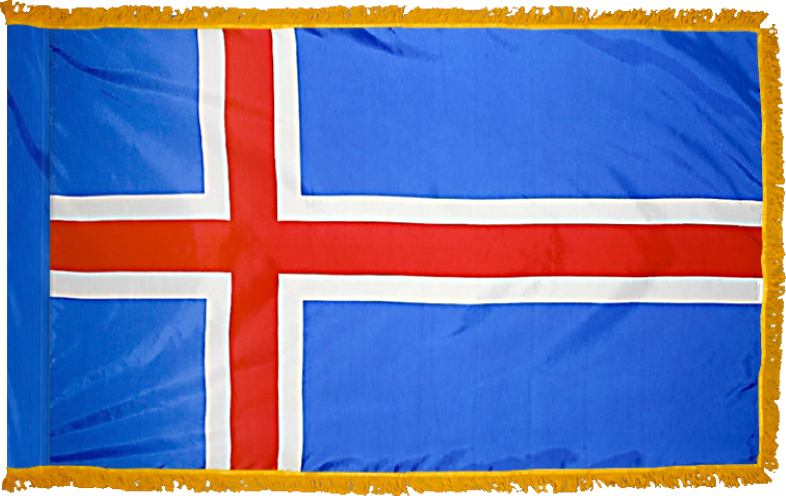 Iceland Flag for Indoor Use