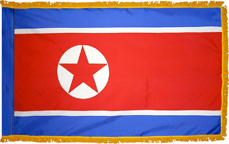 North Korea Flag for Indoor Use