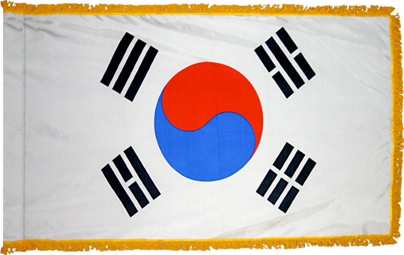 South Korea Flag for Indoor Use