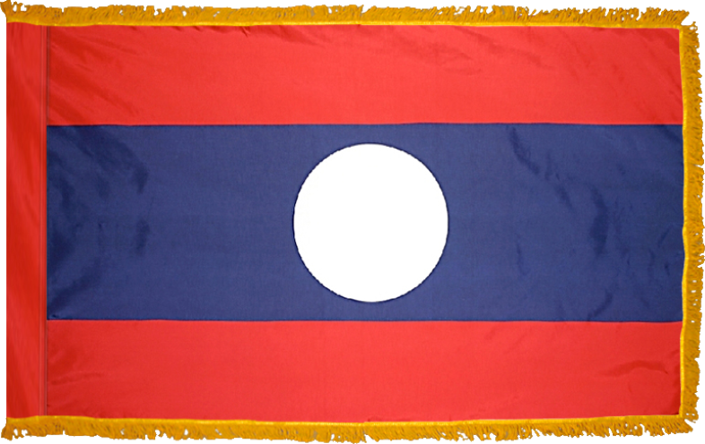 Laos Flag for Indoor Use