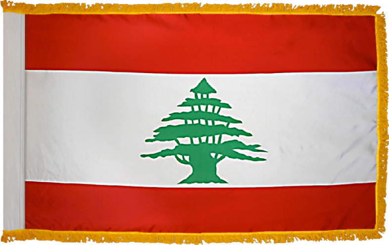 Lebanon Flag for Indoor Use
