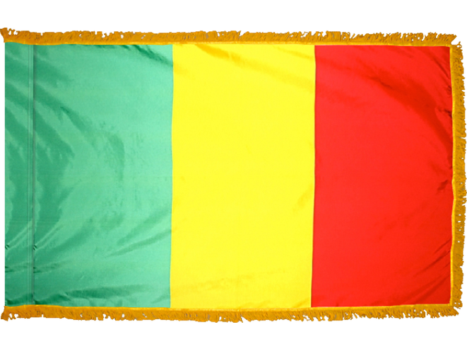 Mali Indoor Presentation Flagpole Set - 11' Gold Pole