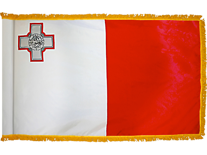 Malta Indoor Presentation Flagpole Set - 11' Gold Pole