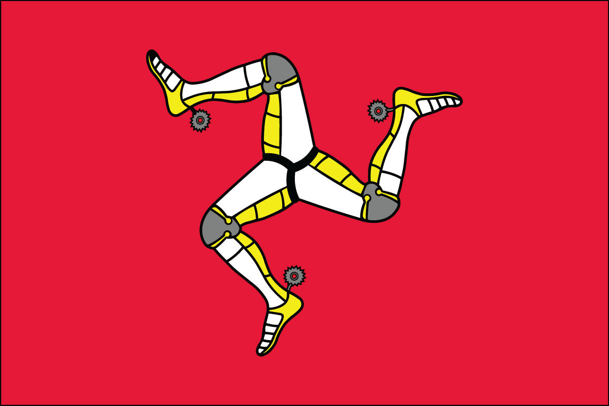 Isle of Man Flag for Indoor Use - 3' x 5'