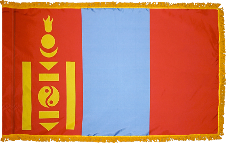 Mongolia Flag for Indoor Use