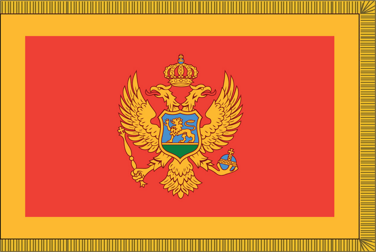 Montenegro Flag for Indoor Use