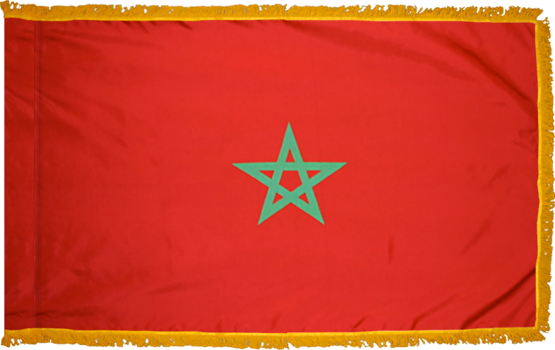 Morocco Flag for Indoor Use