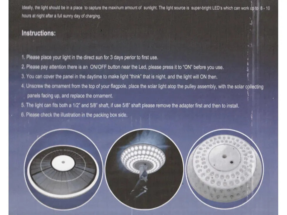 Solar LED Magnum Flagpole Downlight