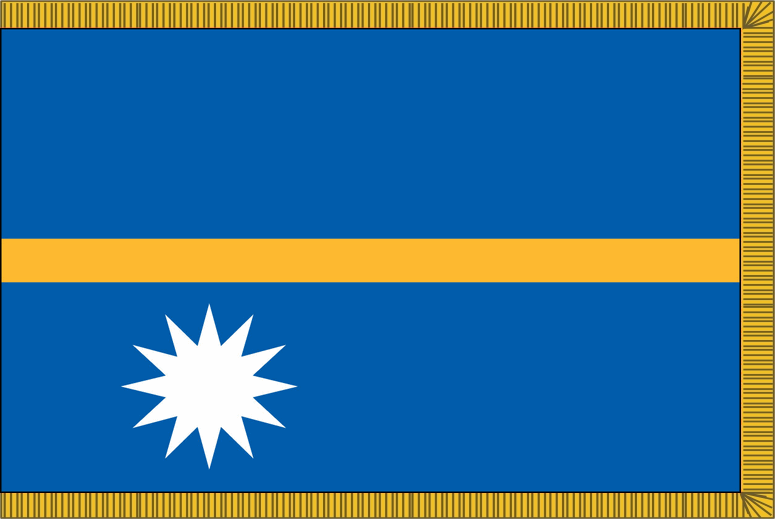 Nauru Flag for Indoor Use