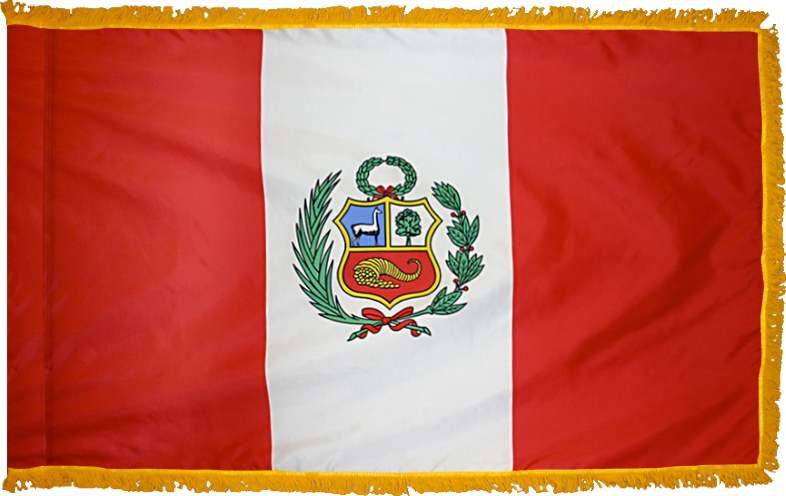Peru Flag for Indoor Use