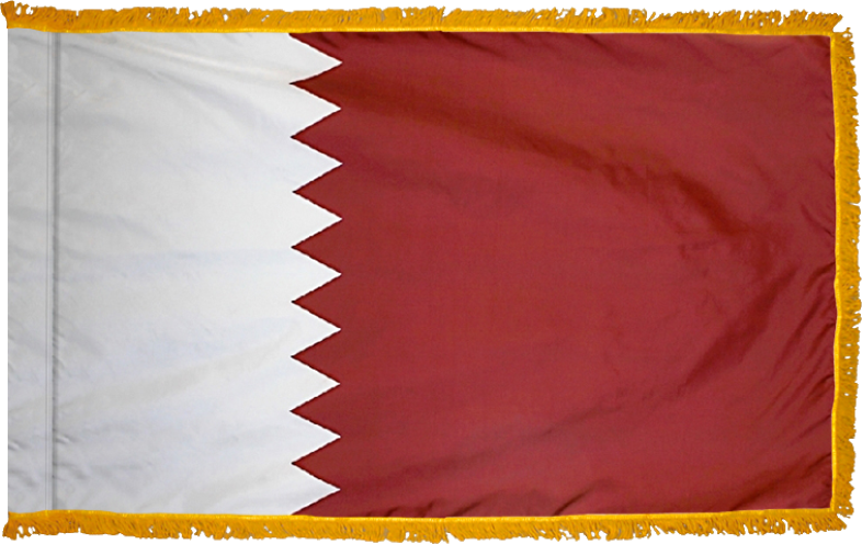 Qatar Flag for Indoor Use