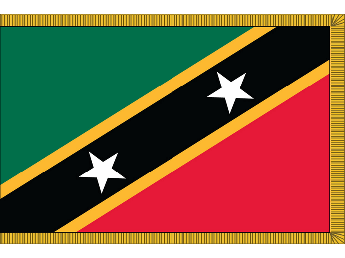 Saint Kitts and Nevis Indoor Presentation Set - Oak Pole