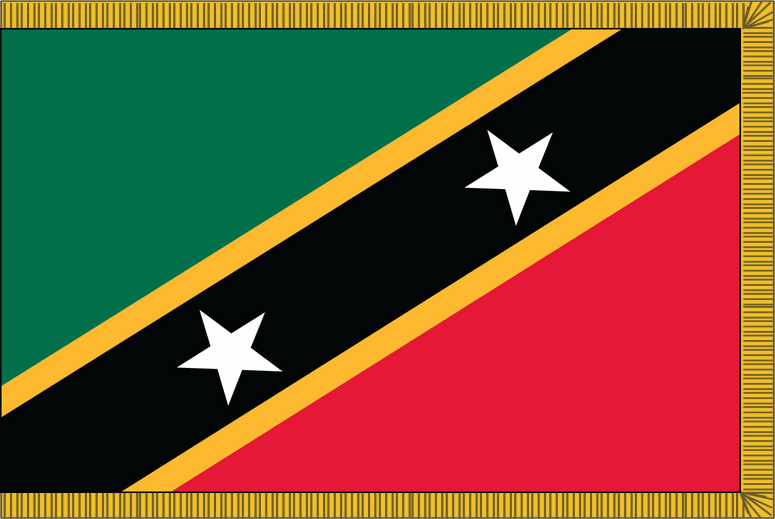 St. Chris-Nevis Flag for Indoor Use
