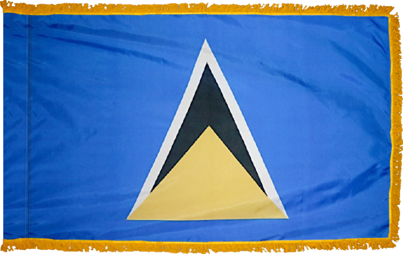 St. Lucia Flag for Indoor Use