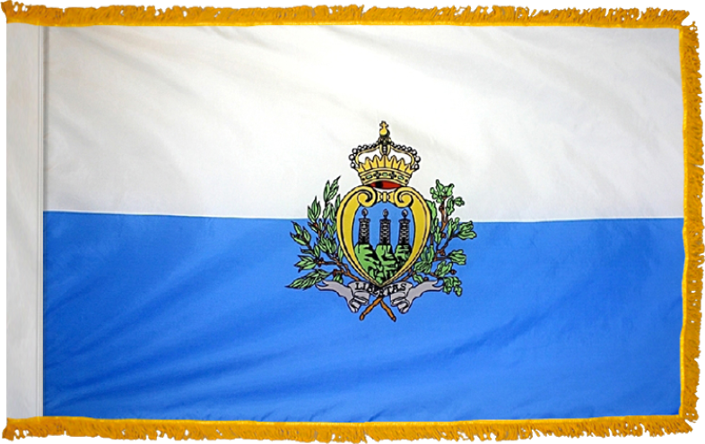 San Marino Flag for Indoor Use