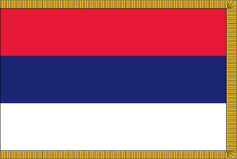 Serbia (No Seal) Flag for Indoor Use